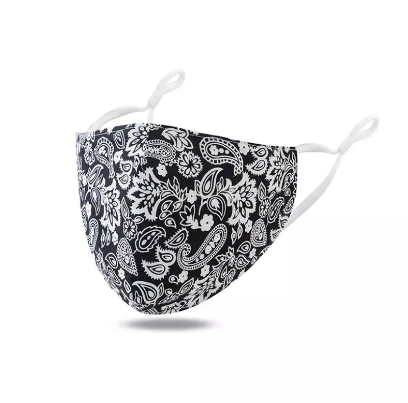 Patterned Cotton/Linen Face Mask