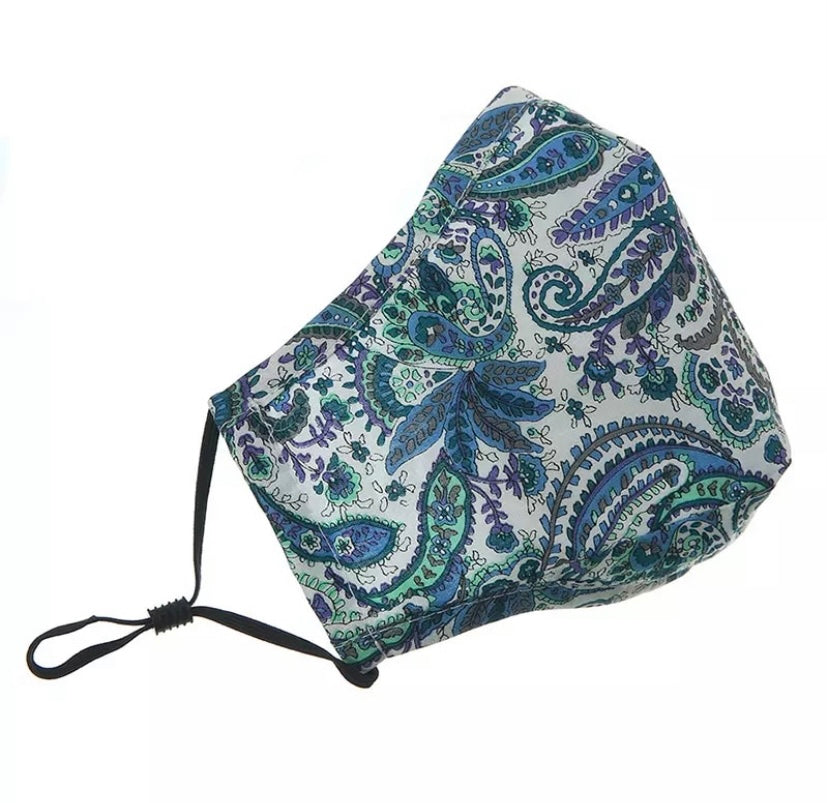 Patterned Cotton/Linen Face Mask