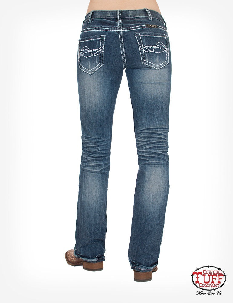 'Edgy' Classic Fit Bootcut Jeans