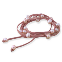 Faux Leather & Pearl Choker [Assorted Colours]