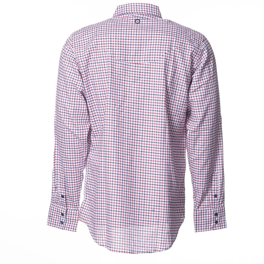 [SALE] Mens Red Gingham Longsleeve Button Up Shirt - Size Small