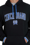 Cinch Men's Hoodie Black & Blue Logo
