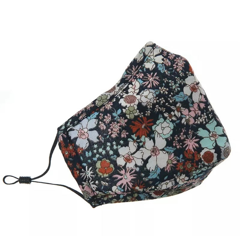 Patterned Cotton/Linen Face Mask