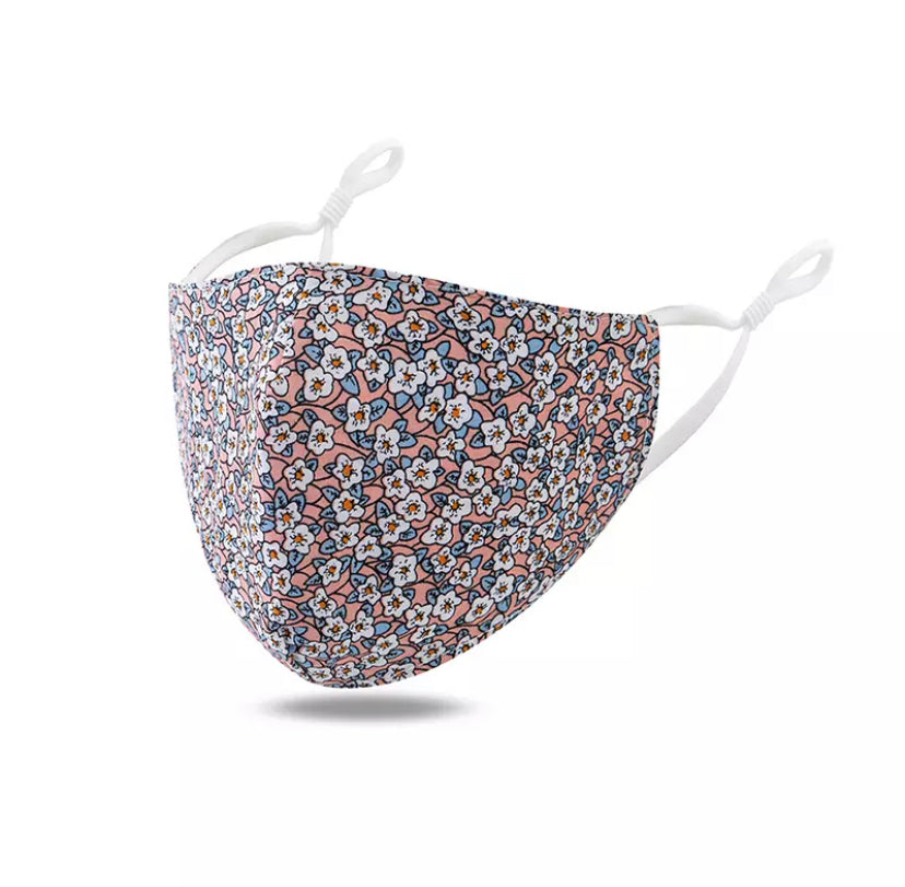 Patterned Cotton/Linen Face Mask