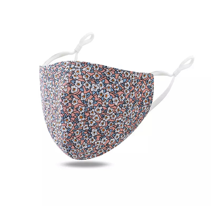 Patterned Cotton/Linen Face Mask