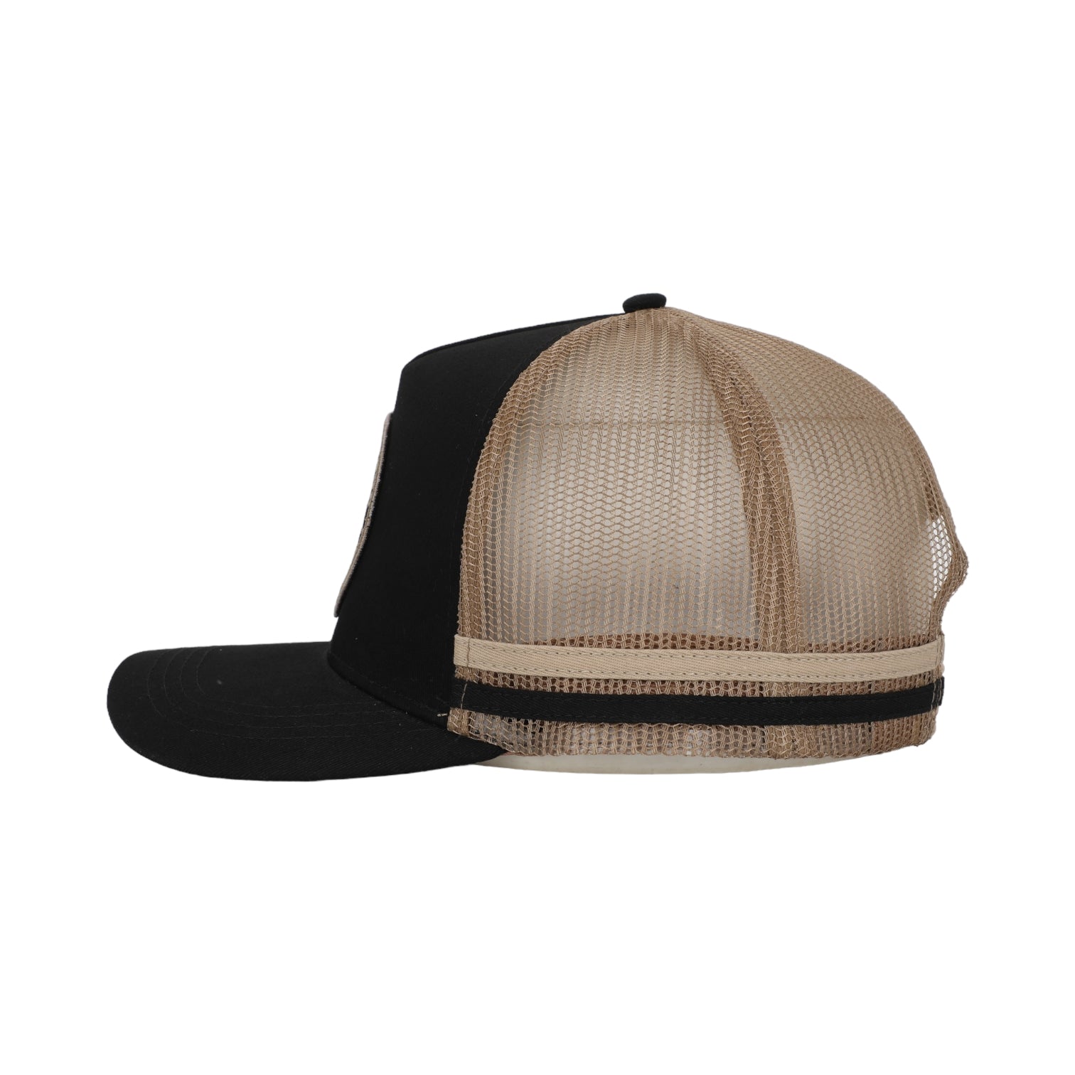 Black & Beige Trucker Cap