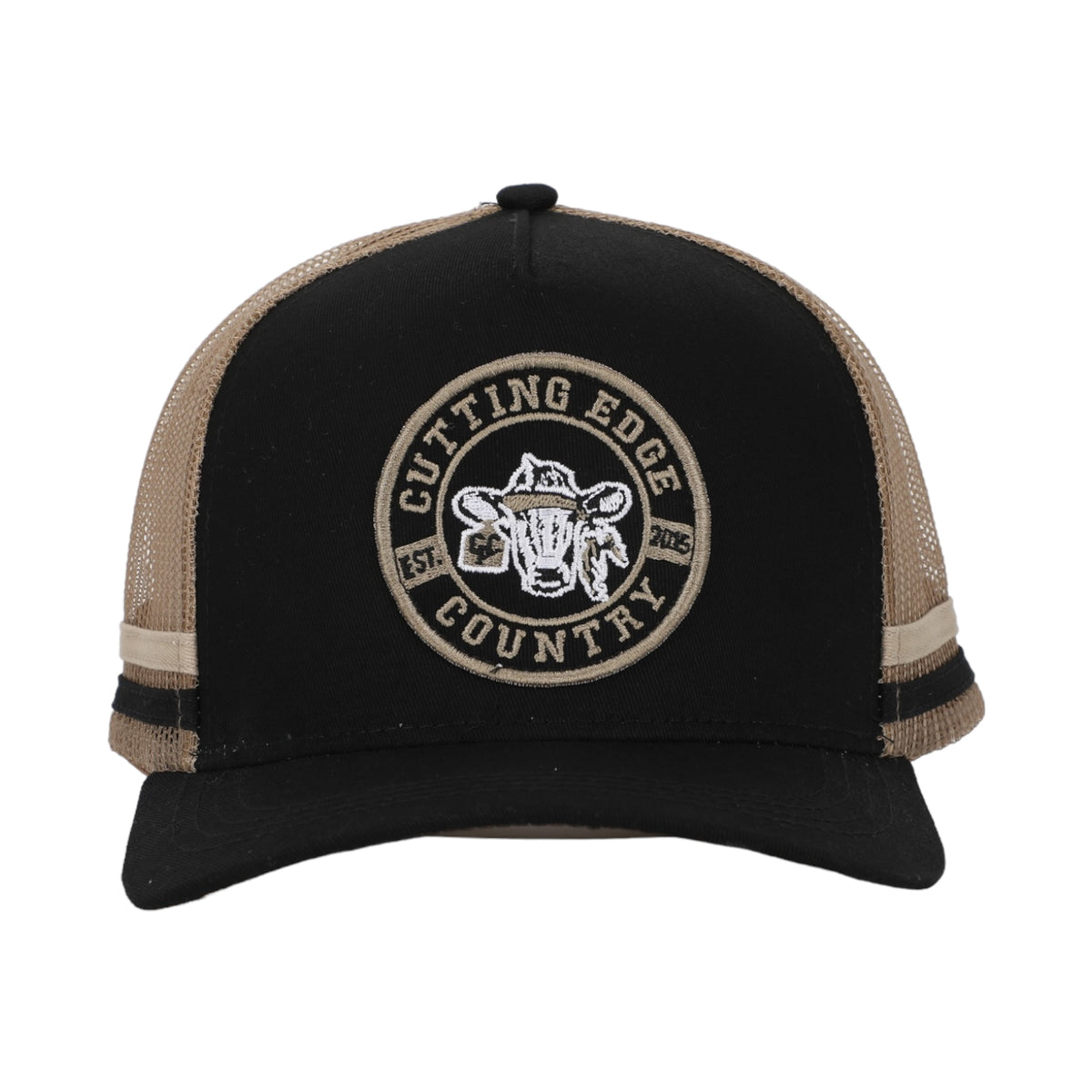 Black & Beige Trucker Cap