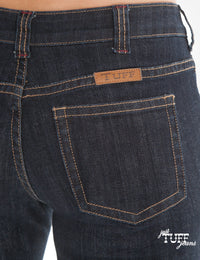 'Just Tuff Dark' Natural Waist Bootcut Jeans