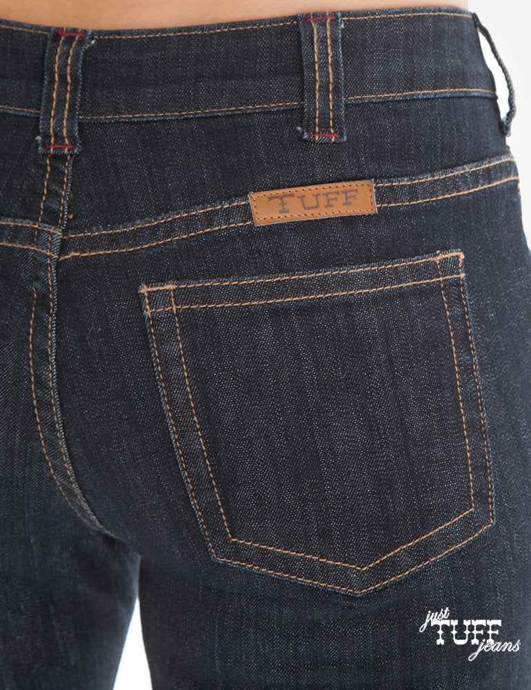 'Just Tuff Dark' Natural Waist Bootcut Jeans