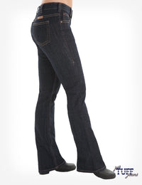 'Just Tuff Dark' Natural Waist Bootcut Jeans