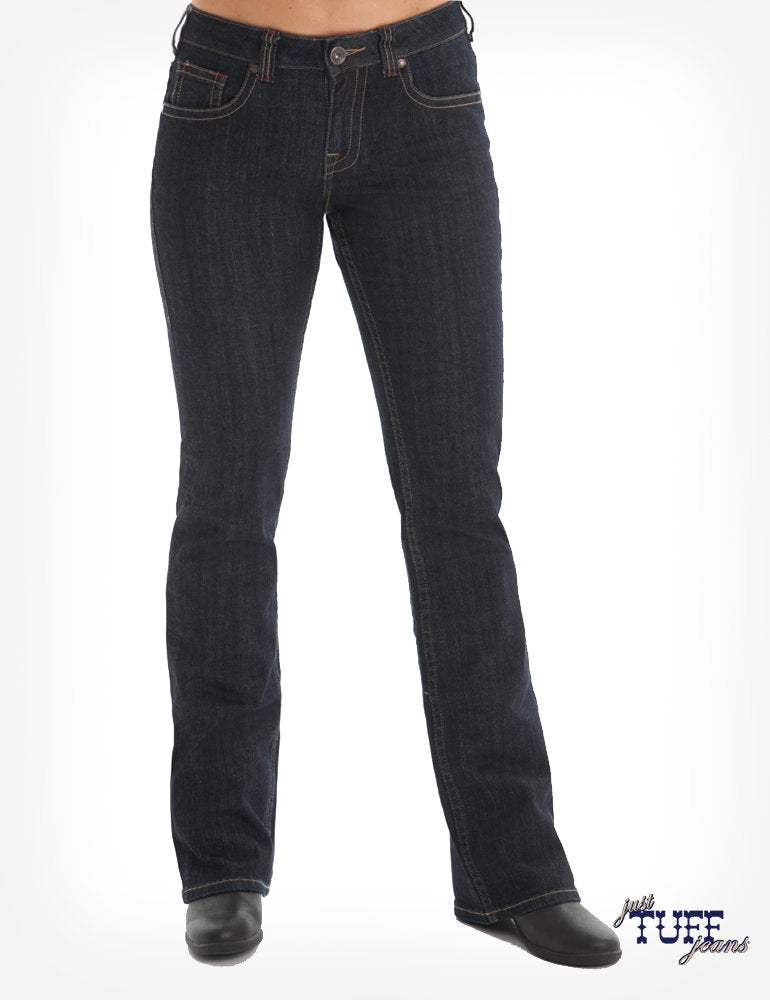 'Just Tuff Dark' Natural Waist Bootcut Jeans