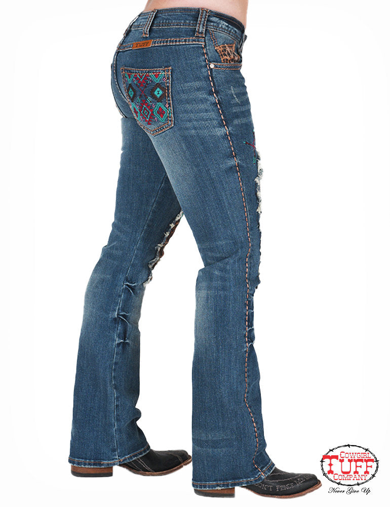 [SALE] 'Leopard Pride' Classic Fit Bootcut Jeans