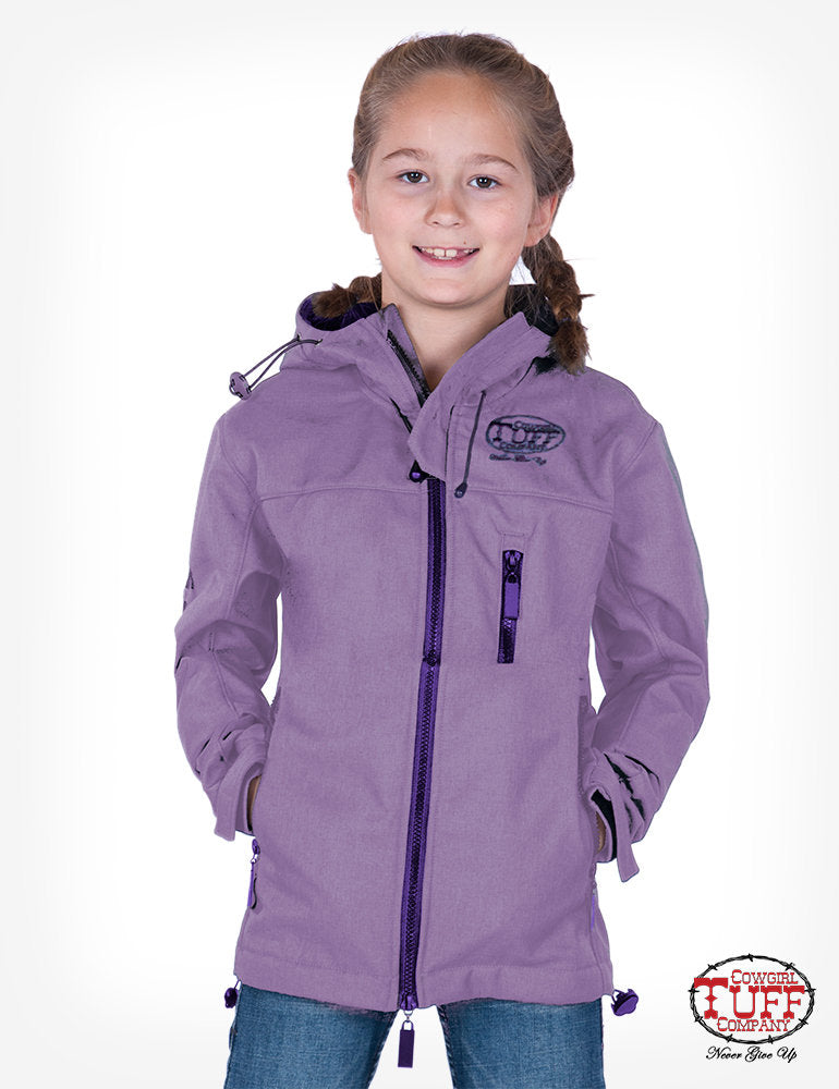 Girls Purple Micro-Fiber Softshell Jacket