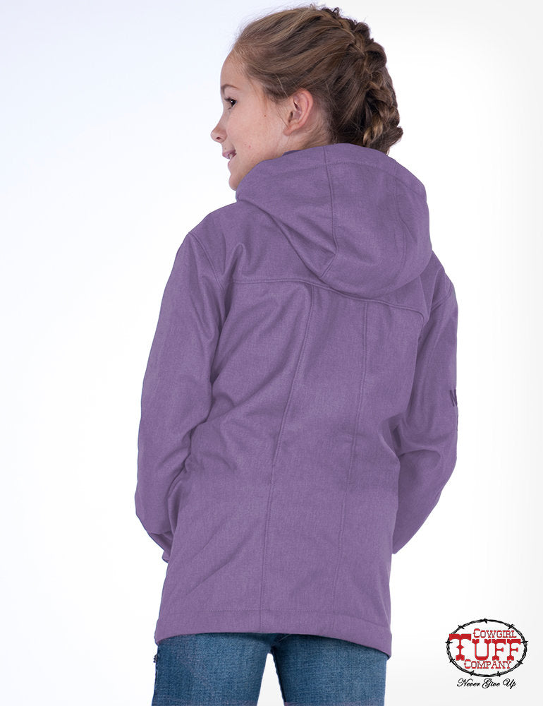 Girls Purple Micro-Fiber Softshell Jacket