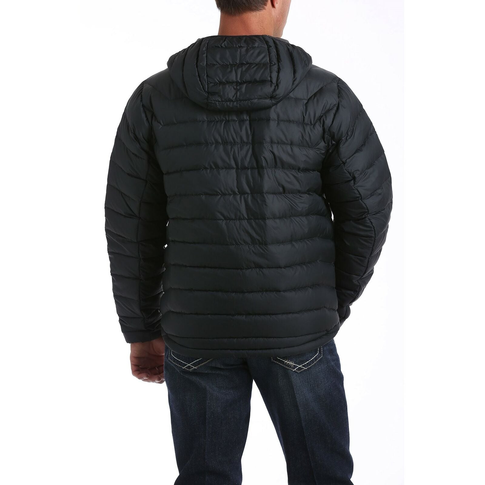 Cinch Men s Black Down Hooded Jacket