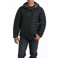 Cinch Men's Black Down Hooded Jacket